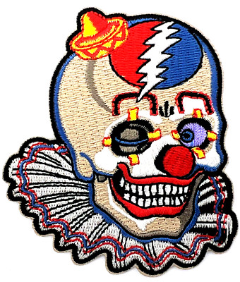 Grateful Dead Clown Embroidered Rock Iron on Patch Applique