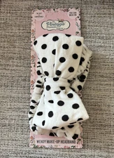 THE VINTAGE COSMETIC COMPANY Polka Dot Headband Black New NWT - E5