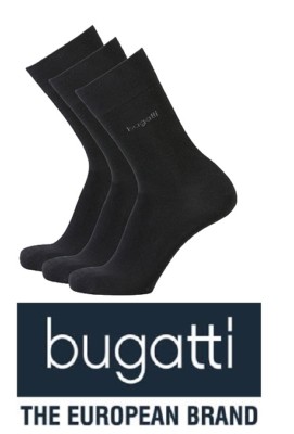 Bugatti - Business Socken - Softbund - 6 Paar - schwarz - Größe 39/42