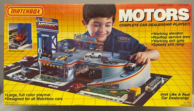 1984 Matchbox MOTORS Complete Car Dealership Playset - Made In USA