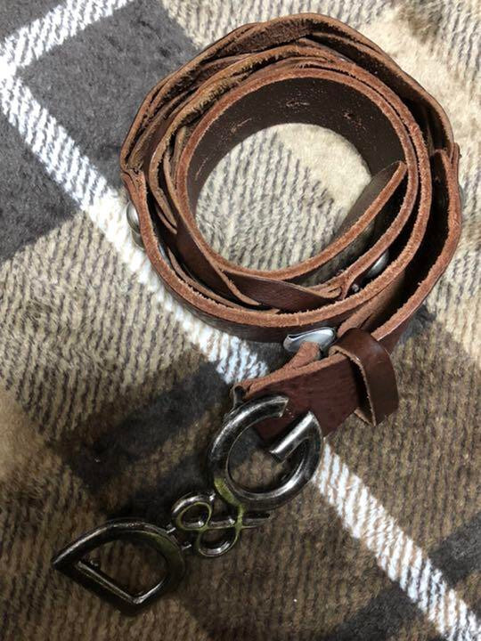 DOLCE&GABBANA Silver D&G Logo Buckle Braided Leather Belt  display picture 2