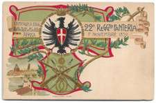 CARTOLINA MILITARE ,22° REGGIMENTO FANTERIA - INNONDAZIONE PISA  non viaggiata