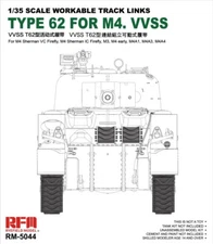 Ryefield-Model RM5044 1/35 scale WORKABLE TRACK LINKS TYPE 62 FOR M4.VVSS