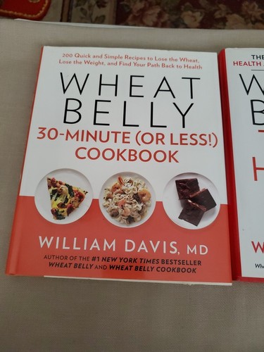 Lot of 2-Wheat Belly Total Health and Wheat Belly 30 Minute (or less) Cookbook - Picture 2 of 13