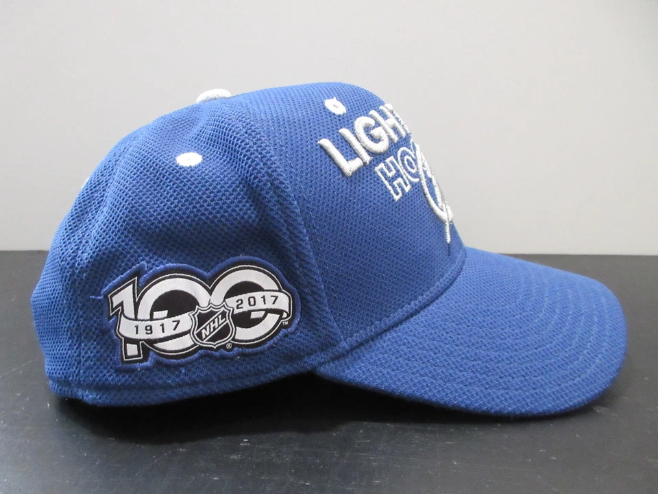Gorra Tampa Bay Lightning Snap Back azul blanco logotipo de hockey de la NHL Adidas para hombre Foto 4 de 4
