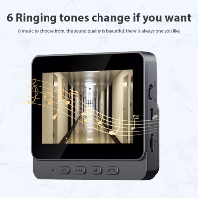Two-way Intercom Video Monitor Wireless Intelligent 4,3'' Visual Doorbell Camera.