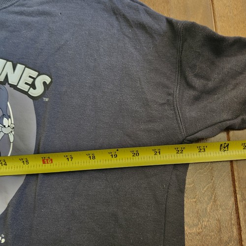 Looney Tunes YOUTH JUNIOR Sweatshirt Large Blue That's All Folks! - Picture 10 of 13