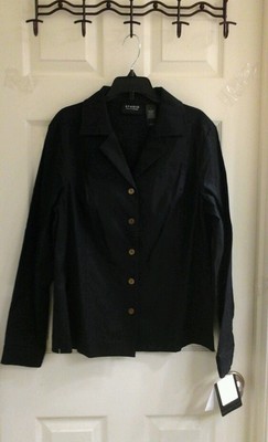 STUDIO by Liz Claiborne jacket Women's Sz 4 Classy Career linen blend NWT $98