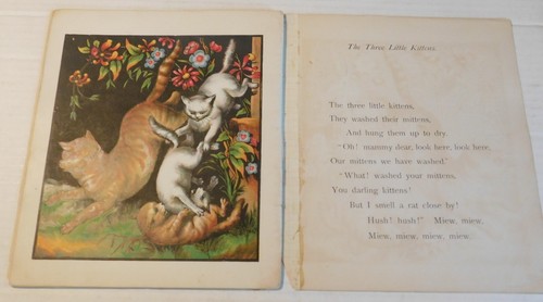 THE 3 LITTLE KITTENS - ILLUS. by EDWARD COGGER - McLoughlin Bros., 1874 - Foto 5 di 6