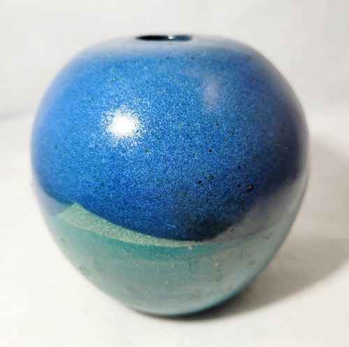 Signed Jean Maxwell Studio Art Pottery Stoneware Speckled Earthtone Bud Vase - Picture 7 of 10