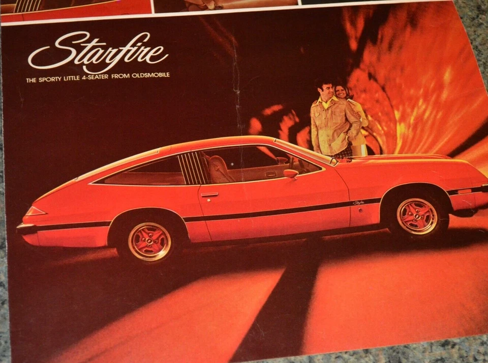 1975 OLDSMOBILE STARFIRE ORIGINAL DEALER BROCHURE 75 RED STAR FIRE AD - Image 3 of 3