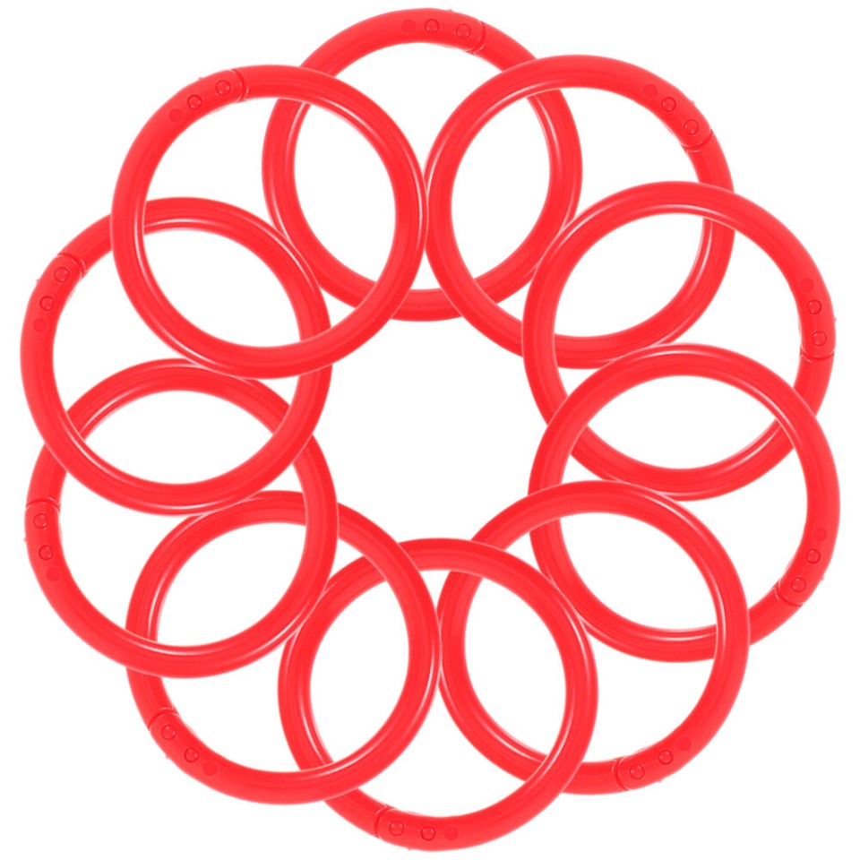 300 pcs Reusable Plastic Loose Binder Rings Loose Leaf Rings Scrapbook