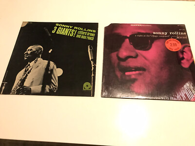 Vintage SONNY ROLLINS vinyl lp record lot Night At Village Vanguard & 3 Giants