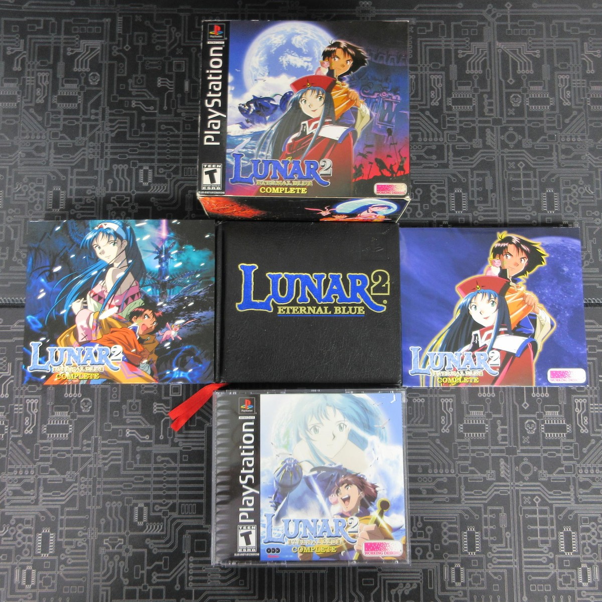 Lunar 2 Eternal Blue Complete PS1 PlayStation 1 + Pendant