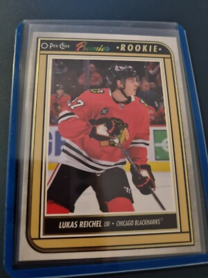 UD 2022-23 O-Pee-Chee  Lukas Reichel Chicago Blackhawks  #85 Premier Rookie Card