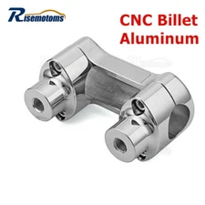 Tri-Chrome 2" Top Cover 1.25''  Handlebar Riser Clamp For Harley Road Glide King