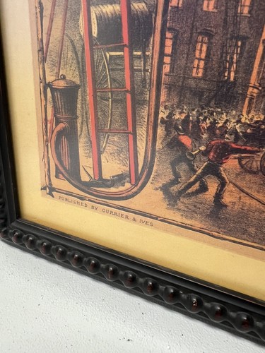 Currier and Ives firefighter discharge certificate Published 1877 Rare - Picture 5 of 9