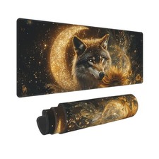 Wolf Large Mouse Pad Extended Desk Mat for Keyboard and Mouses Gaming Rubber ...