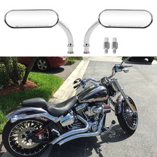 2x Motorrad Spiegel Rückspiegel Chrom Für Harley Davidson Softail Breakout Dyna