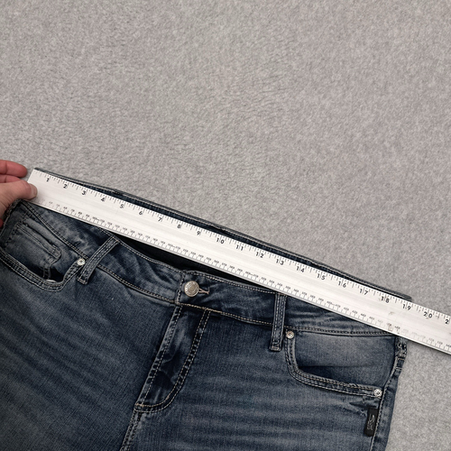 NEW Silver Jeans Elyse Slim Boot Women's 14 Curvy Fit Mid Rise Stretch Denim - Picture 5 of 9