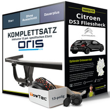 Anhängerkupplung ORIS starr für CITROEN DS3 Fliessheck +E-Satz NEU AHK