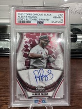 2023 Topps Black Ivory Auto Red /5 Albert Pujols St. Louis PSA 10