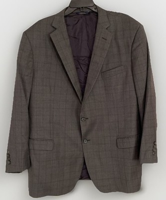 Brooks Brothers 1818 Madison Saxxon Wool Blazer Windowpane Men s Made In USA 48R