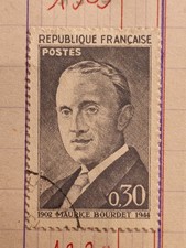BW634 oblitéré charnière circa 1962 YT 1329 Maurice Bourdet