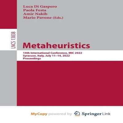 Metaheuristics 14th International Conference MIC 2022 Syracuse It