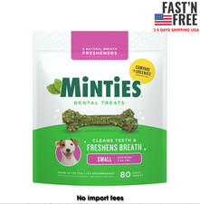 MINTIES Dog Dental Bone Treats, Dental Chews for Tiny  Small Dogs, 80 Count