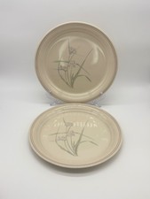 Vtg. Set of 2 Corelle Spring Pond Luncheon Plates  Floral Pink & Green 10"
