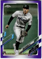 2021 Topps Chrome Update #USC53 Jose Devers Marlins Purple Refractor Rookie MLB