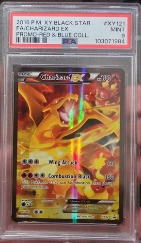 2016 POKEMON XY PROMO RED & BLUE FULL ART/CHARIZARD EX PSA 9