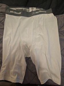 Junior Large McDavid Compression Shorts, White