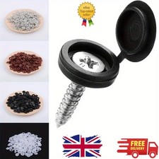 50PCS Plastic Hinged Screw Cover Caps Fold Snap Furniture Decor Button Nuts UK