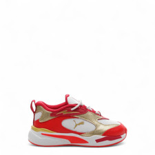 Puma Toddler's RS-Fast Glitz Sneakers 384749 01 White Red Gold - BRAND NEW W/BOX