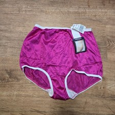 NWT Vintage Women's Pink Portraits In Nylon Panties Size 7 Hi-cut Granny