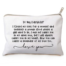 To My Daughter Gift Cosmetic Bag Daughter Gift from Dad Daughter Birthday Gif...