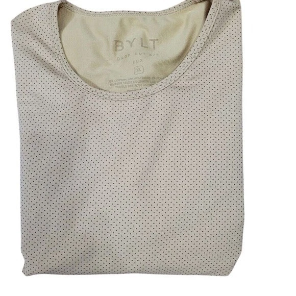 BYLT Drop Cut S/S Lux Brown Polka Dot T-Shirt Men's XL Casual Wear - Image 2 of 4