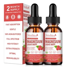 Magnesium Glycinate Liquid Drop - Triple Absorption Supplement to Support Ner...