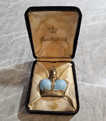 Prince Matchabelli Blue Gold Crown Leer Parfum Flakon 15ml Vintage Verpackt