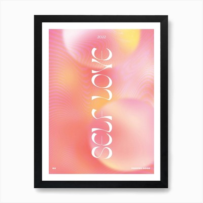 Farbverlauf Selbstliebe Kunstdruck Gerahmt Wandbild Poster Leinwanddruck Bild