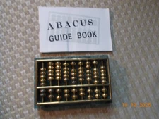 Chinese Abacus on Marble Base 2-1/4" x 3-1/4", needs reattached to base