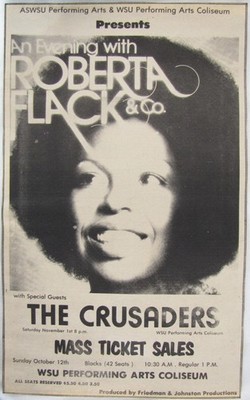 Vintage 1975 ROBERTA FLACK Concert Tour Newspaper Print Ad