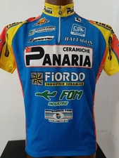 MAGLIA SHIRT CYCLING BIKE CICLISMO VINTAGE TEAM PANARIA NAVIGARE BATTAGLIN TG. X