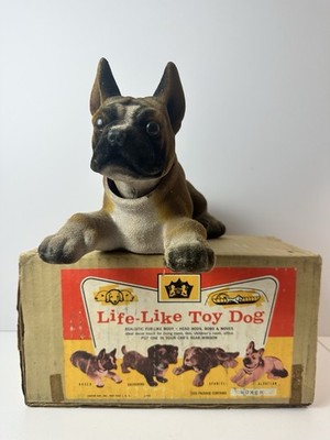 VTG Canton Son Inc, Life-Like Toy Boxer Dog Realistic Head Bobs in Original Box