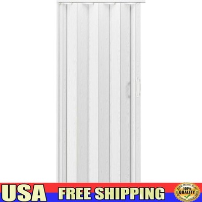 Durable PVC Accordion Folding Doors Easy Install Trimmable Space Saving Design