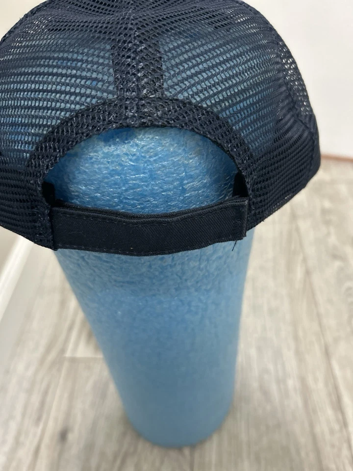 American Giant Hat Adult Men's Blue Trucker Mesh Strapback AG Cap USA Made - Image 4 of 4