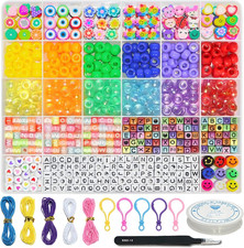 1000Pcs DIY Childrens Craft Pony Beads Friendship Bracelet Kit