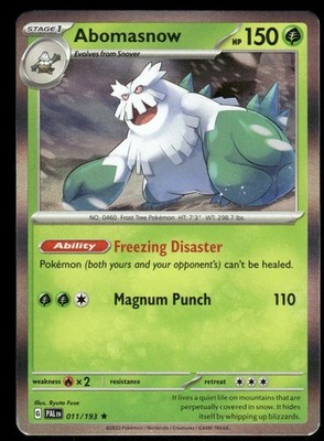 Abomasnow - Holo - Rare - 011/193 - NM